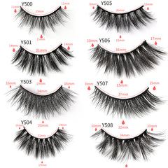 10 Pairs of Eyelash Makeup Soft And Fluffy 3D Mink False Eyelashes Thick Hand Rolled Mink False Eyelashes Natural False Eyelashes