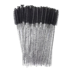 50 Pcs Disposable Mascara Wands, Eyebrow Spoolies Brush for Eyelash Extensions, Eye Lash and Makeup Brush