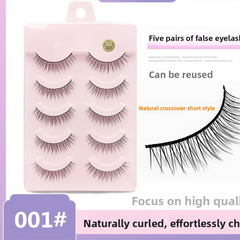 5 Pairs False Eyelashes, Mink-Like False Eyelashes, Natural and Volumizing False Eyelashes, Lash Extension Effect, Essential Makeup Tool for Travel