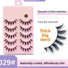 5 Pairs False Eyelashes, Mink-Like False Eyelashes, Natural and Volumizing False Eyelashes, Lash Extension Effect, Essential Makeup Tool for Travel