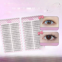 False Eyelashes Book Natural Curled Clusters