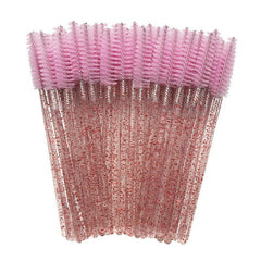 50 Pcs Disposable Mascara Wands, Eyebrow Spoolies Brush for Eyelash Extensions, Eye Lash and Makeup Brush