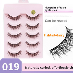 5 Pairs False Eyelashes, Mink-Like False Eyelashes, Natural and Volumizing False Eyelashes, Lash Extension Effect, Essential Makeup Tool for Travel