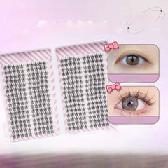 False Eyelashes Book Natural Curled Clusters