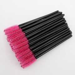 50 Pcs Disposable Mascara Wands, Eyebrow Spoolies Brush for Eyelash Extensions, Eye Lash and Makeup Brush