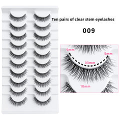False Eyelashes 10 Pairs Natural Look