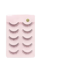 5 Pairs False Eyelashes, Mink-Like False Eyelashes, Natural and Volumizing False Eyelashes, Lash Extension Effect, Essential Makeup Tool for Travel