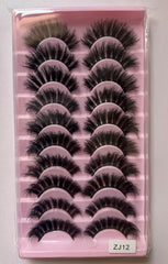 10 Pairs of Fake Eyelashes, 8D Super Fluffy And Faux Mink Fur Eyelashes,  Dramatic Eyelash Extension Makeup