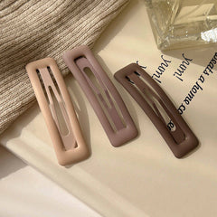Milk Coffee Brown Hair Clips Korean Style Duckbill Clip Hair AccessoriesVersatile Use Ideal For Securing Bangs Side Hair And Flyaways With Multiple Clip Shapes Including Duckbill, Cross, Square And Round Designs
