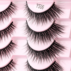 10 Pairs of Eyelash Makeup Soft And Fluffy 3D Mink False Eyelashes Thick Hand Rolled Mink False Eyelashes Natural False Eyelashes