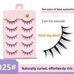 5 Pairs False Eyelashes, Mink-Like False Eyelashes, Natural and Volumizing False Eyelashes, Lash Extension Effect, Essential Makeup Tool for Travel