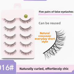 5 Pairs False Eyelashes, Mink-Like False Eyelashes, Natural and Volumizing False Eyelashes, Lash Extension Effect, Essential Makeup Tool for Travel