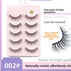 5 Pairs False Eyelashes, Mink-Like False Eyelashes, Natural and Volumizing False Eyelashes, Lash Extension Effect, Essential Makeup Tool for Travel