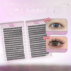 False Eyelashes Book Natural Curled Clusters